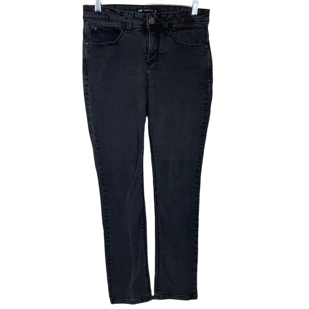 Lee Jeans Womens 3 Perfect Fit 1889 Womens Black Denim Stretch